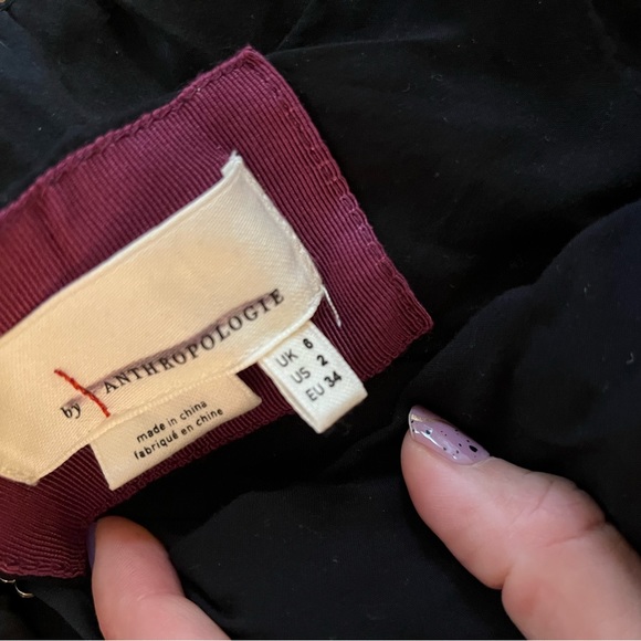 Satin-feel Anthropologie dress in Black (orange only for photo) - Picture 9 of 14